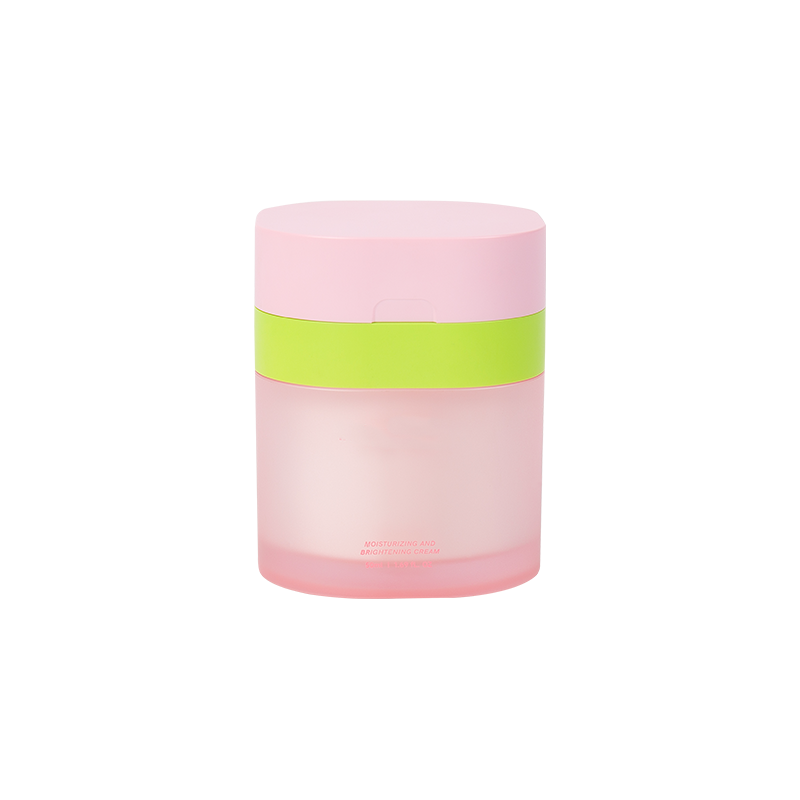 Jar barattolo di lozione con guscio di vetro smerigliato colorato