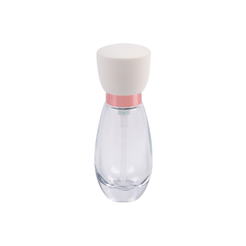 Bottiglia cosmetica in vetro da 30 ml con tappo addominali