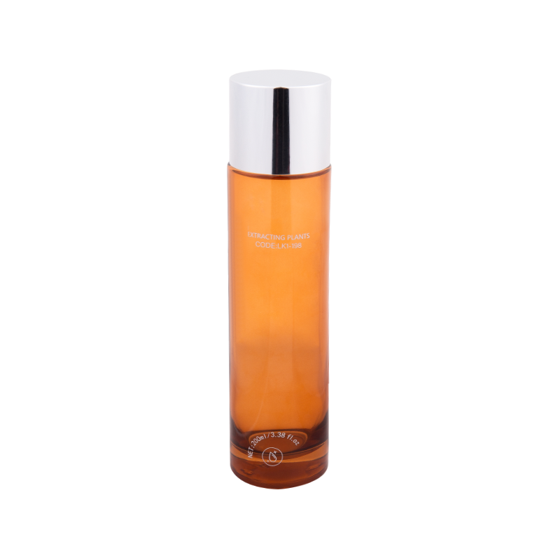 200 ml di elegante bottiglia di lozione per toner ambra in vetro ambra