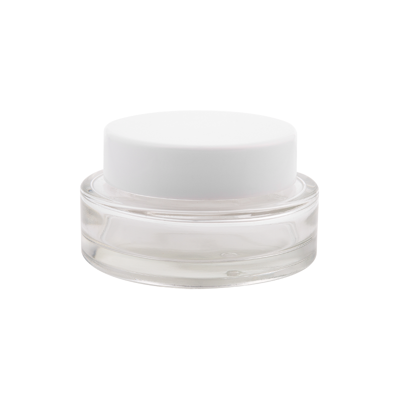 Capacità 50 g elegante barattolo di crema in vetro smerigliato