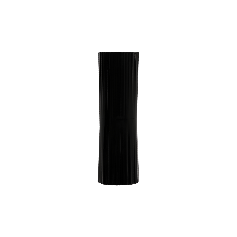 Elegante tubo di rossetto nero a coste