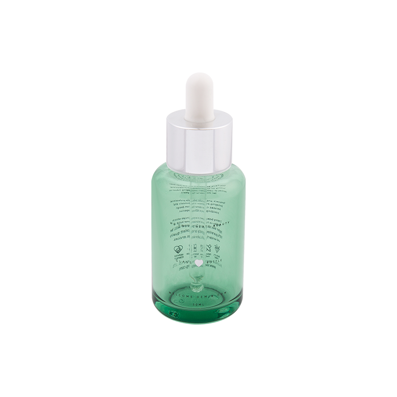 Bottiglia da contagocce da 50 ml di vetro verde