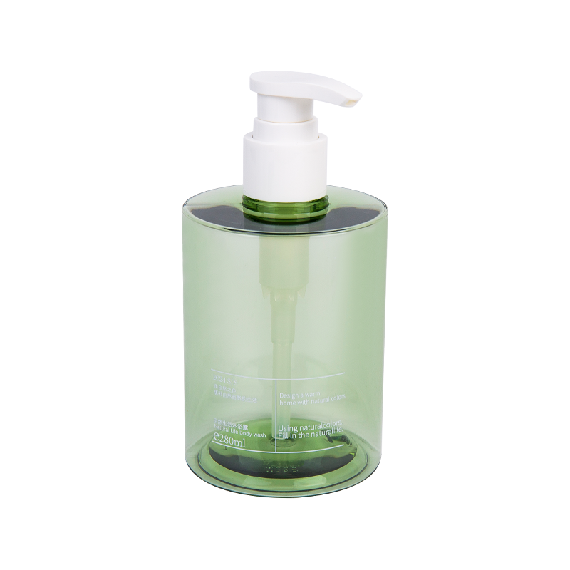300 ml di elegante bottiglia di pompa petg verde elegante